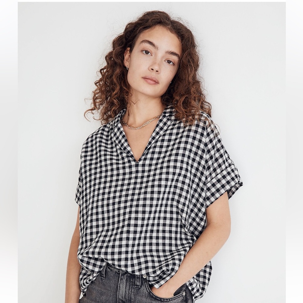 Swenson Popover Shirt in Double-Faced Gingham
